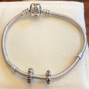 Silver spacer charms for Pandora bracelet